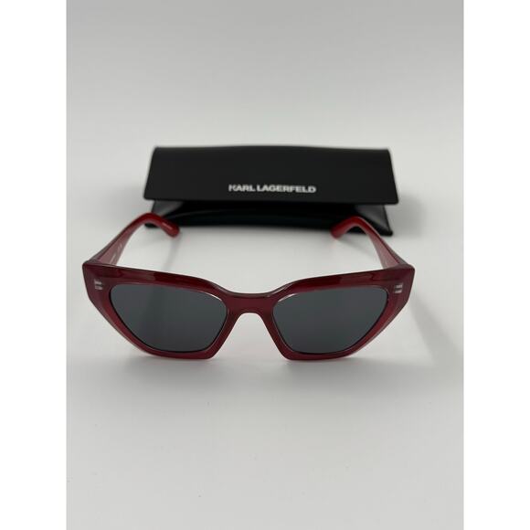 Karl Lagerfeld Burgundy Cat-Eye Sunglasses KL6145S with Case - Picture 1 of 5